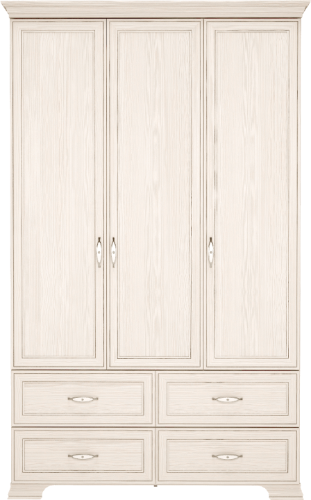 Венеция (01) Шкаф 3-х дверный с ящиками БЕЗ ЗЕРКАЛА (бодега светлый)