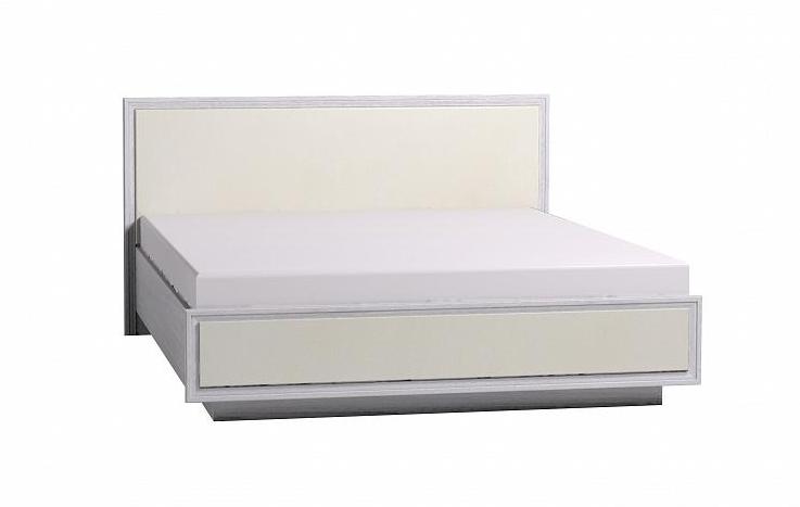 Paola 306 Кровать Люкс с ПМ 1,8 (ясень анкор светлый/Furor Brown Grey патина)