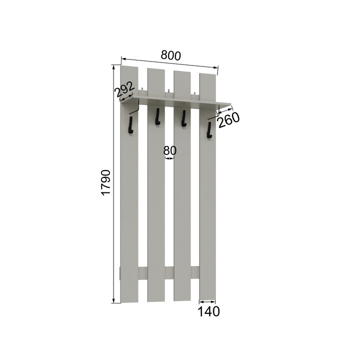 Прихожая Мадрид Вешалка (0,8) (кашемир)