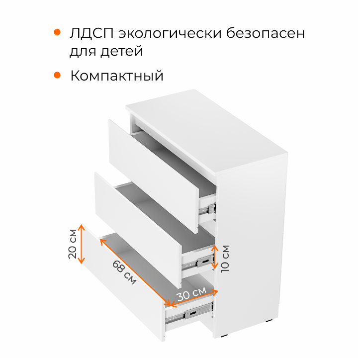 Роско bts Комод (белый)