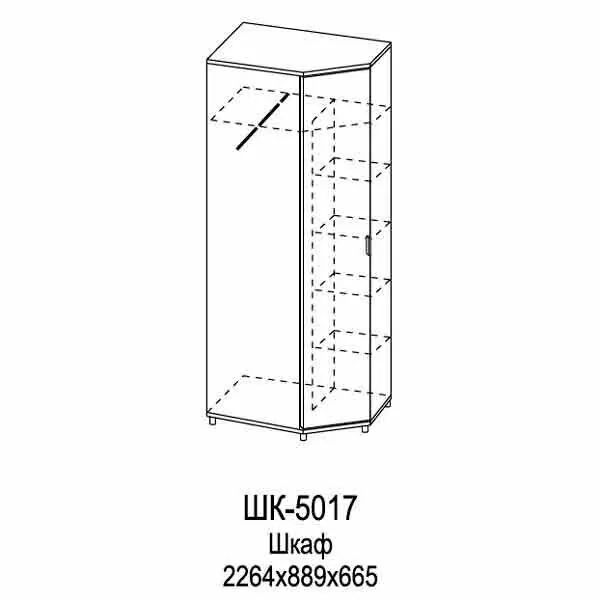 ШК-5017 Шкаф для одежды и белья (СЯ-АМ)