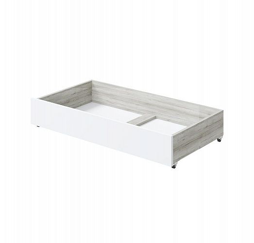 Лори Кровать 1600 с ящиками  (дуб серый/белый)