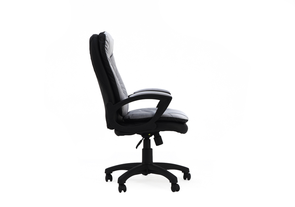 Фортуна 5(50) Кресло офисное (Атзек, черный, вельвет серый, TOP-GAN, пятилучие Директор)