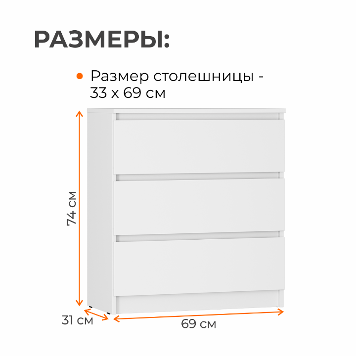 Роско bts Комод (белый)