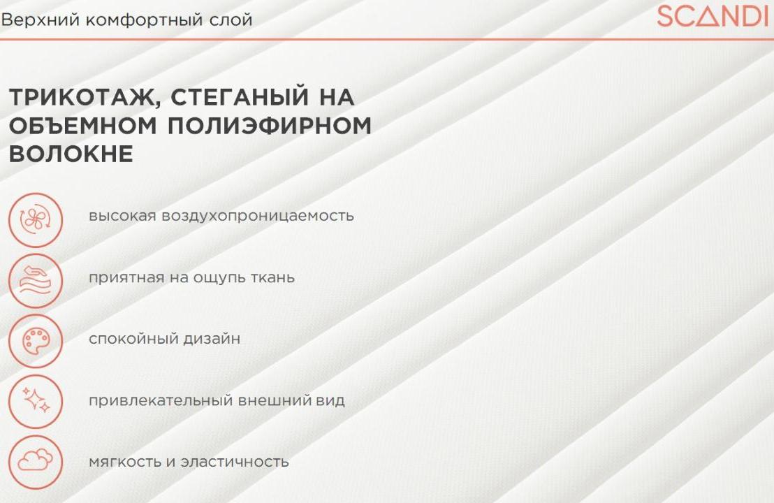 200*160 Scandi Falun Матрас (высокая, ask, СП)