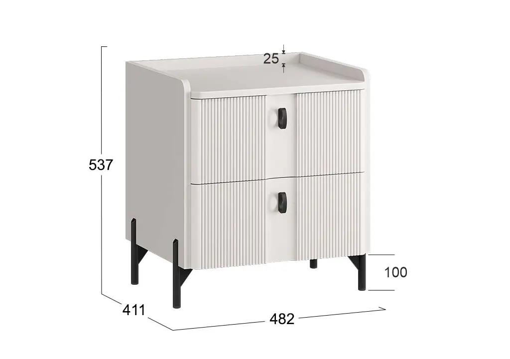 Шанель Тумба прикроватная (кашемир/кашемир матовый)